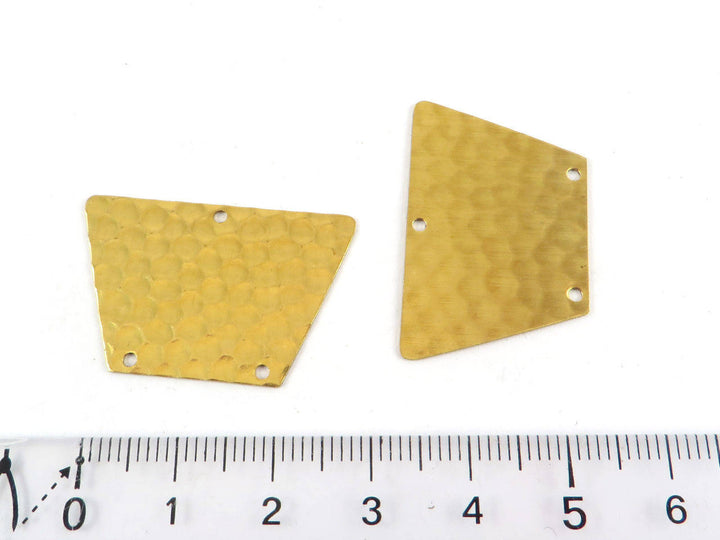 4x Connecteur trapèze martelé 3 trous (31mm x 20mm) PP-204