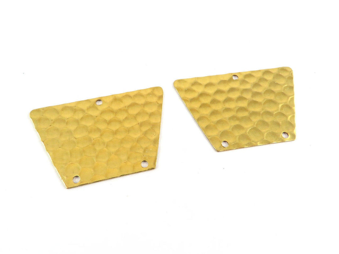 4x Connecteur trapèze martelé 3 trous (31mm x 20mm) PP-204