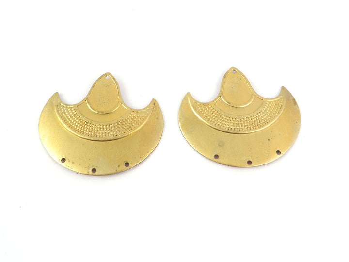 2x Connecteur croissant de lune 4 trous (35mm x 40mm) PV-118