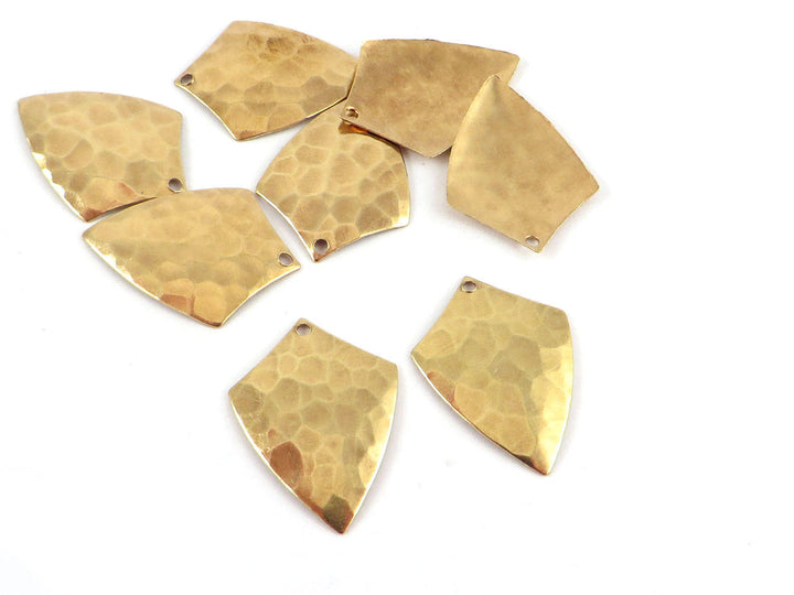 6x Breloque losange écusson martelé (23mm x 17mm) PV-084