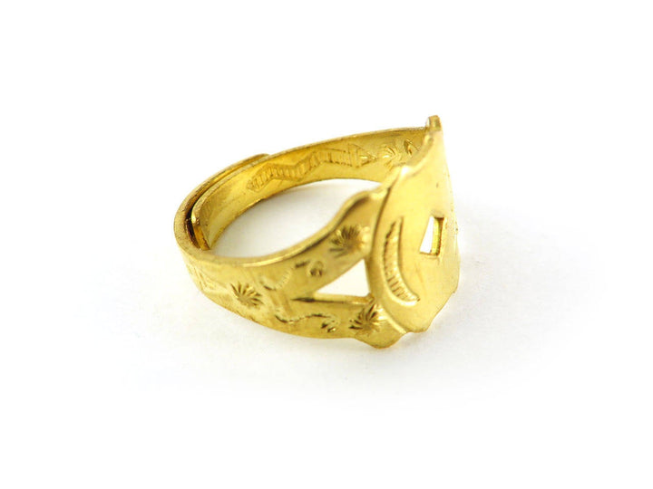 1x Support bague réglable vintage 1 trou BG-007
