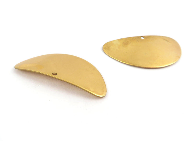 4x Breloque demi-lune bombé (32mm x 17mm) PV-125