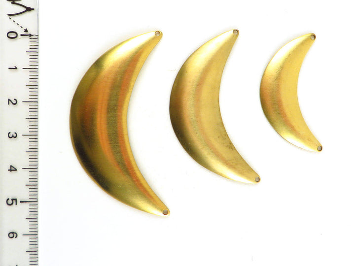 2x Connecteur croissant de lune bombé (47mm x 25mm) PV-149