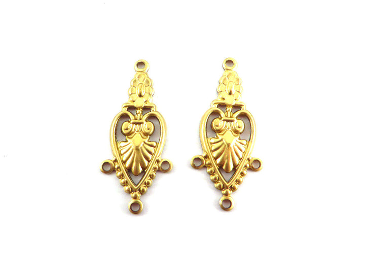 2x Connecteur chandelier goutte Vintage (32mm x 14mm) V-096