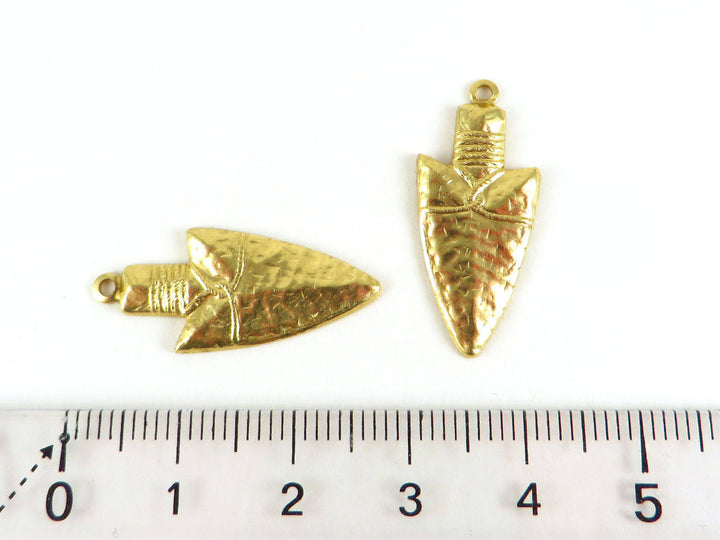 6x Breloque pointe de flèche (26mm x 12mm) CH-021