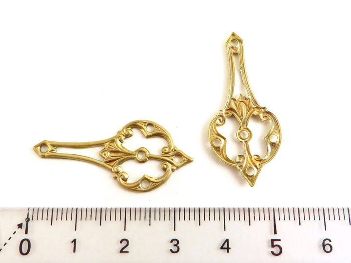 2x Connecteur goutte Vintage (34mm x 15mm) V-026