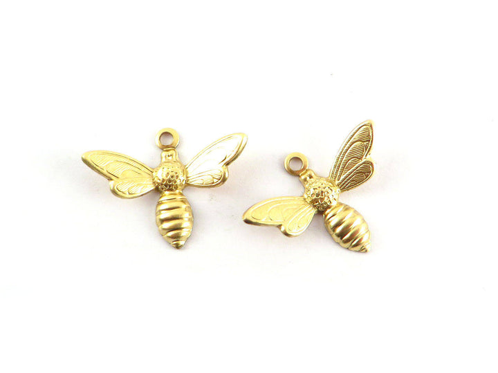 6x Breloque abeille (13mm x 17mm) CH-042