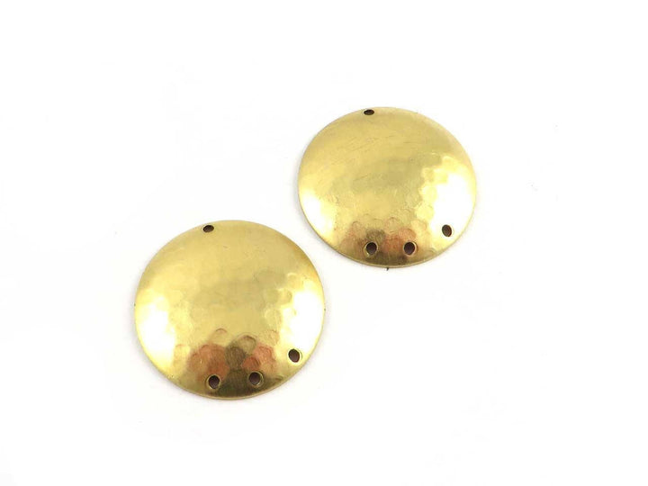 2x Connecteur disque martelé chandelier bombé (22mm) PV-160