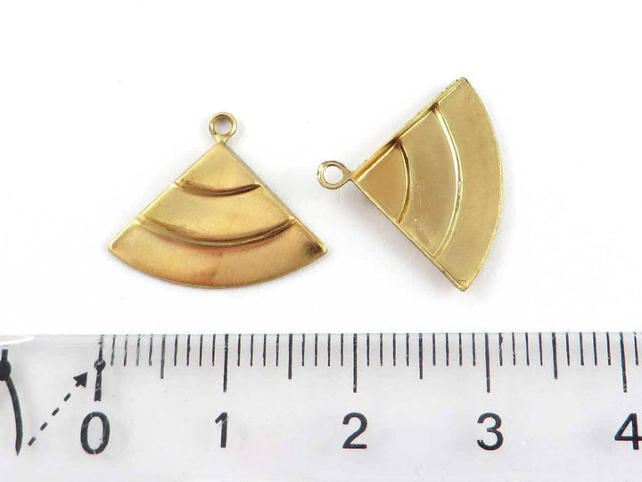 4x Breloque triangle éventail Art Déco (2 tailles) V-103/V-138