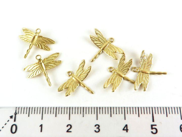 6x breloque libellule (15mm x 13mm) CH-020