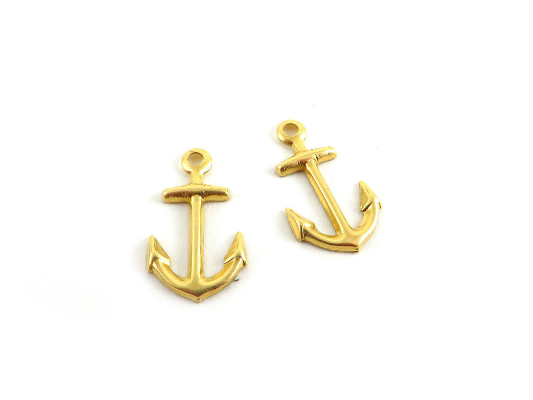 6x Breloque ancre marine (17mm x 10mm) CH-019