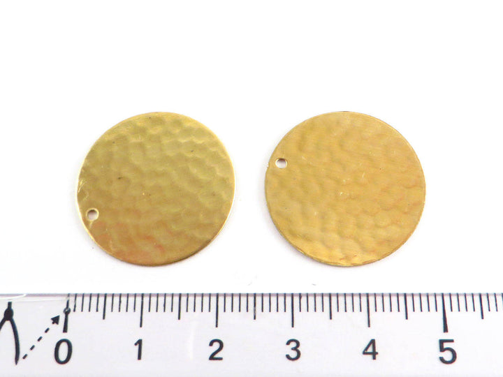 4x Breloque disque martelé (22mm) PP-168