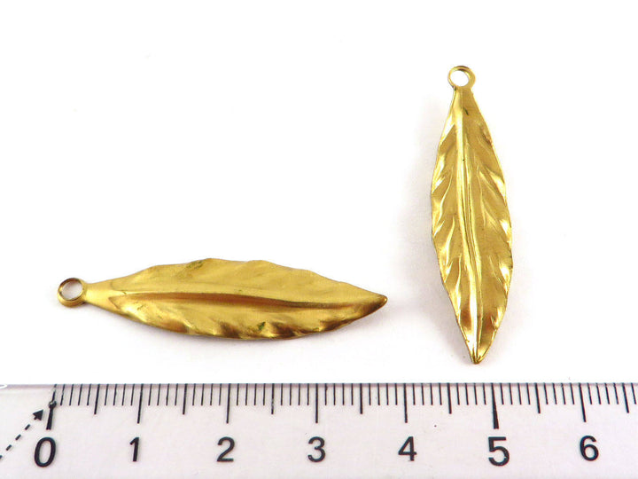 2x Breloque feuille (39mm x 10mm) CH-039