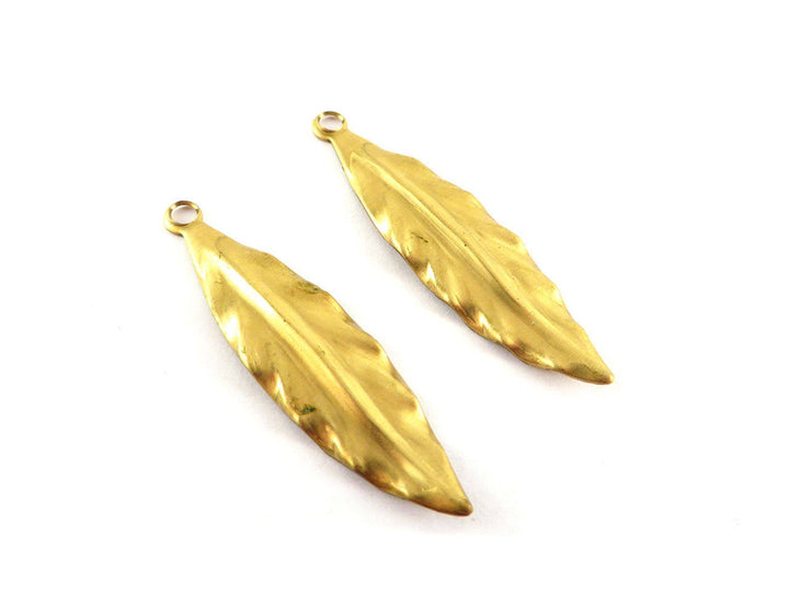 2x Breloque feuille (39mm x 10mm) CH-039