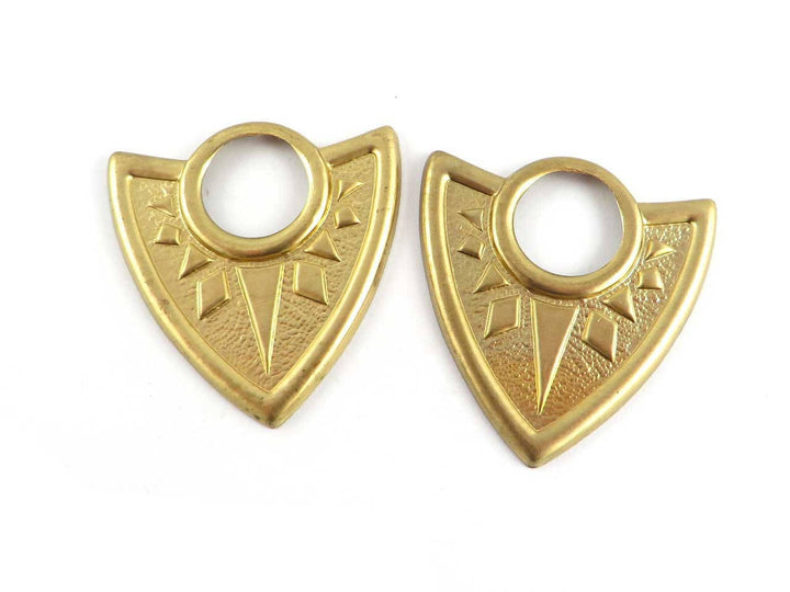2x Pendentif triangle ajouré (38mm x 40mm) PV-192