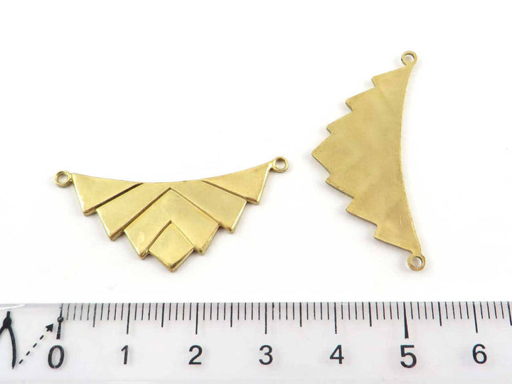 1x Connecteur croissant de lune Art Déco (14mm x 37mm) PV-175