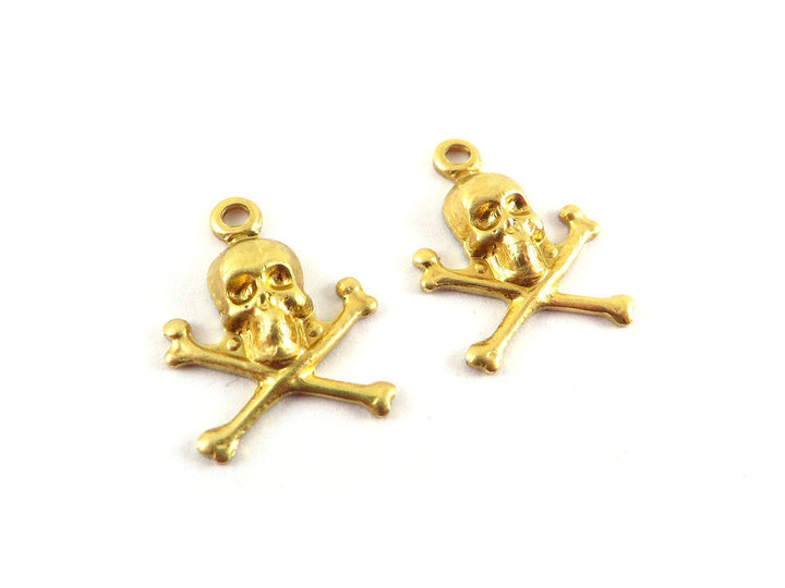 4x Breloque tête de mort (17mm x 8mm) CH-029