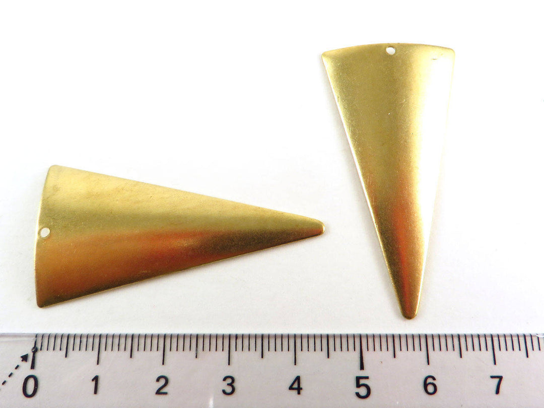 2x Pendentif goutte triangle bombé (45mm x 23mm) PV-042