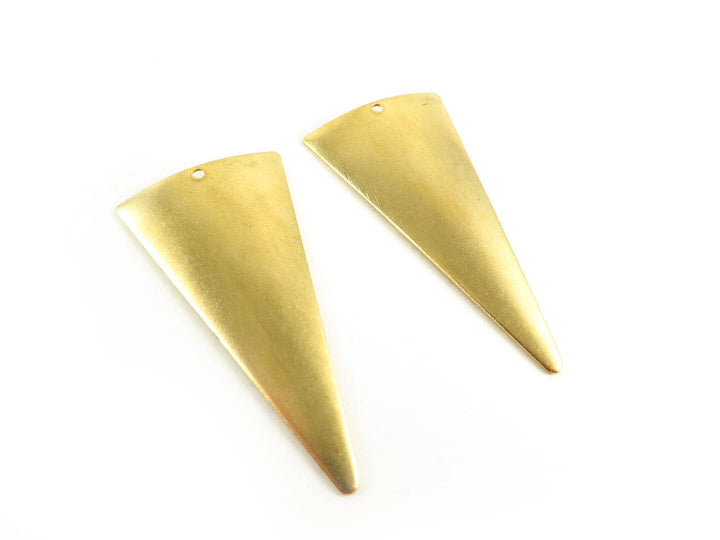 2x Pendentif goutte triangle bombé (45mm x 23mm) PV-042