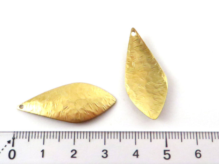 4x Breloque navette bombé lisse ou texturé (34mm x 15mm) PV-019/PV-112