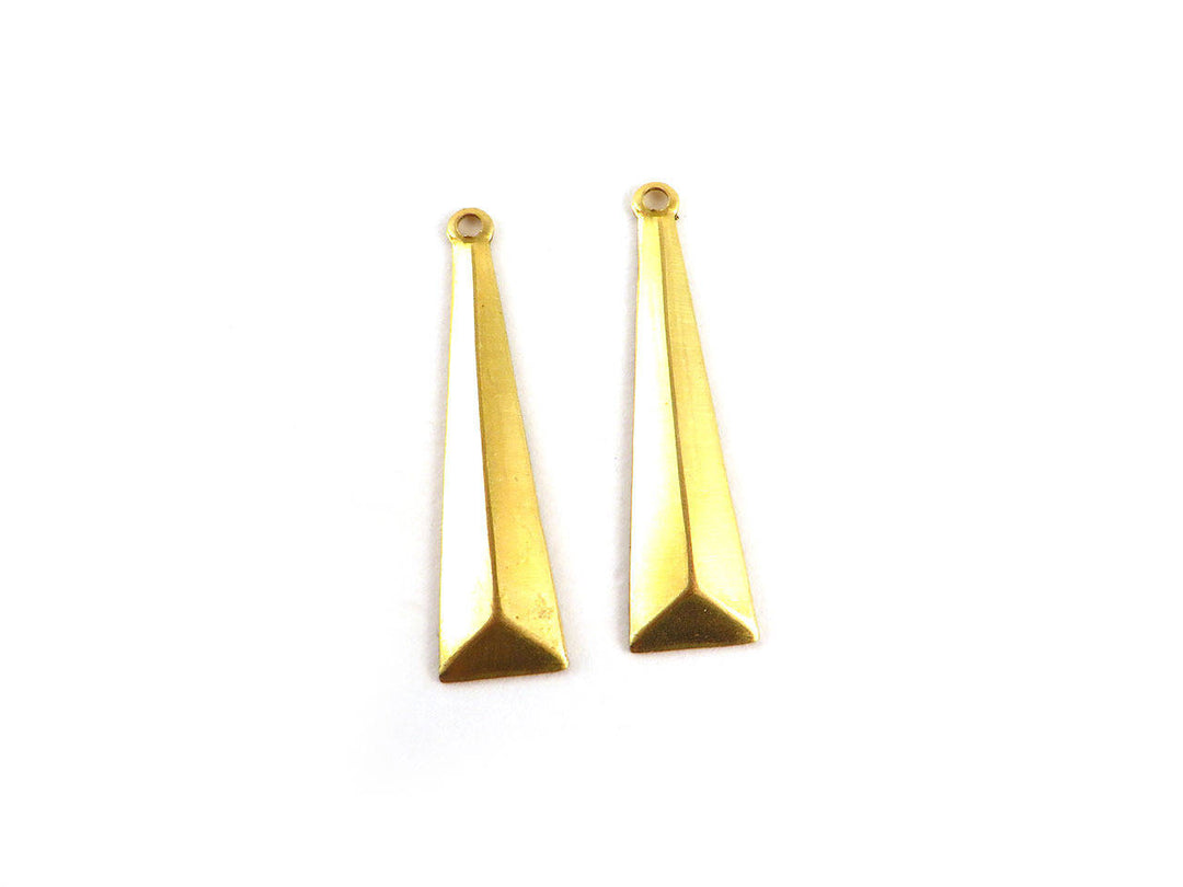 8x Breloque triangle facette Art déco (29mm x 8mm) PV-043