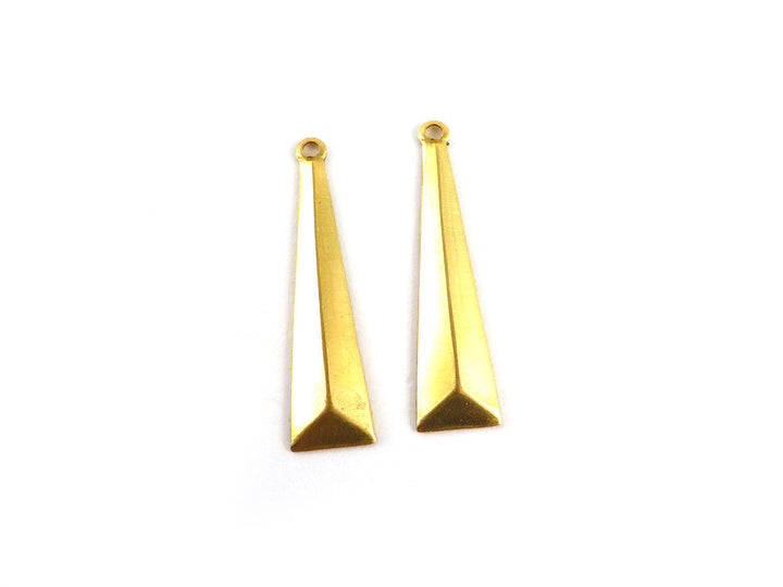8x Breloque triangle facette Art déco (29mm x 8mm) PV-043
