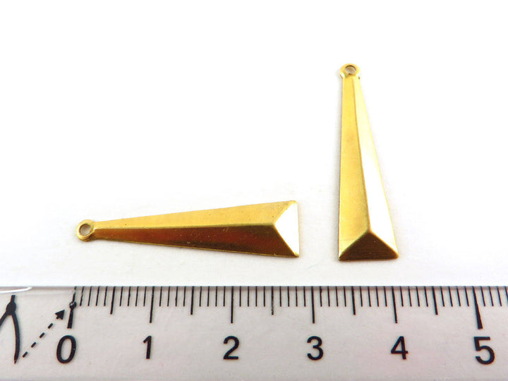 8x Breloque triangle facette Art déco (29mm x 8mm) PV-043