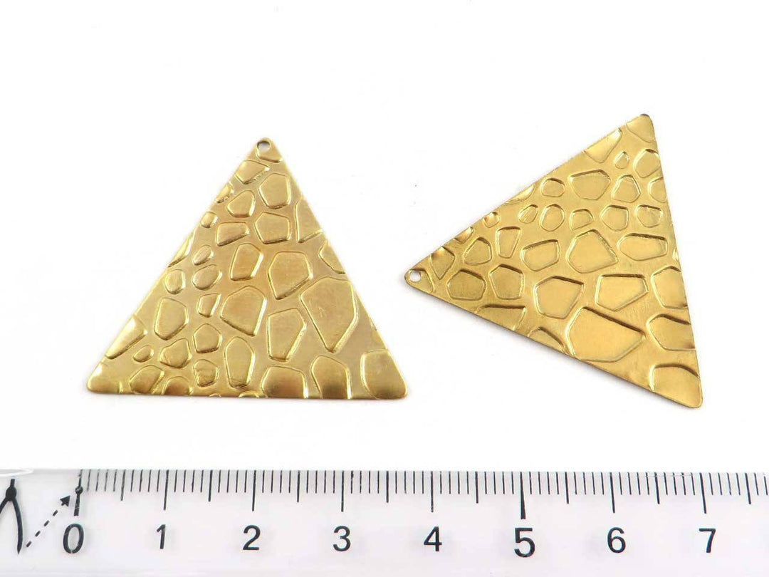 2x Pendentif triangle texture tache animal sauvage (33mm x 37mm) PP-243