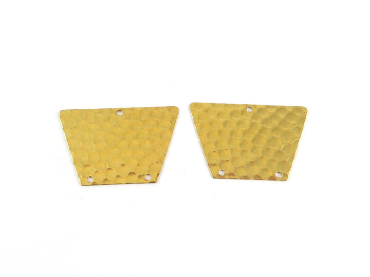 4x Connecteur trapèze martelé 3 trous (31mm x 20mm) PP-204