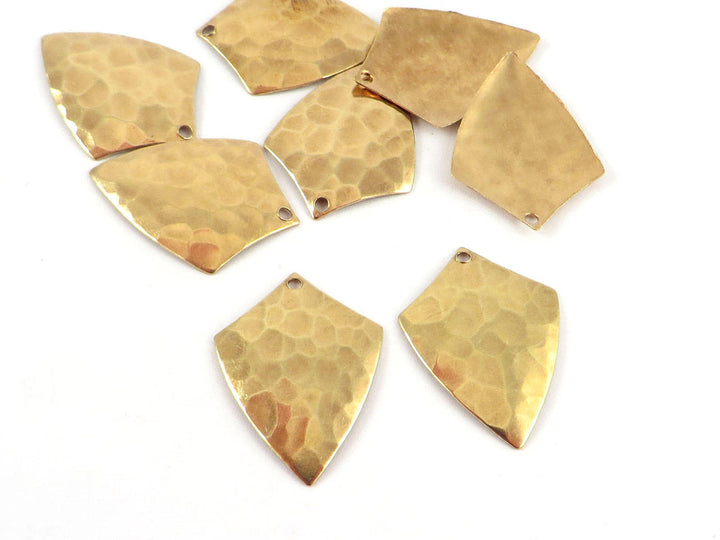 6x Breloque losange écusson martelé (23mm x 17mm) PV-084