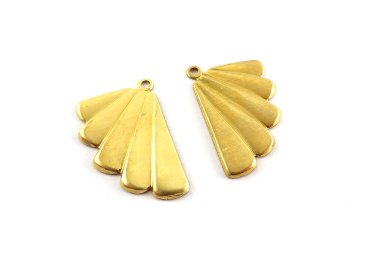 4x Breloque éventail aile Art Déco Vintage (21mm x 13mm) PV-103