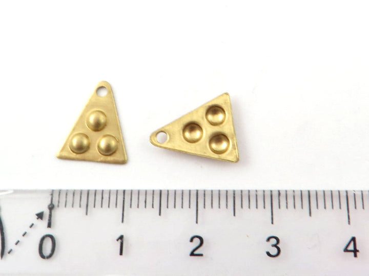 6x Breloque triangle boule (12mm x 10mm) PV-196