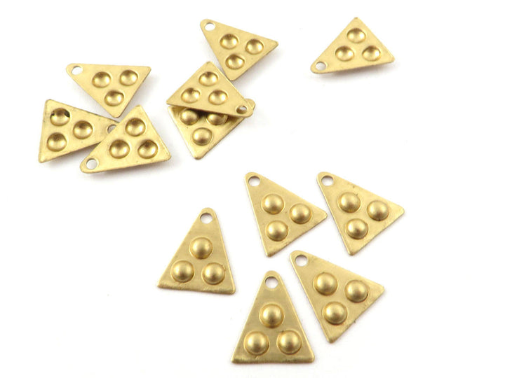 6x Breloque triangle boule (12mm x 10mm) PV-196