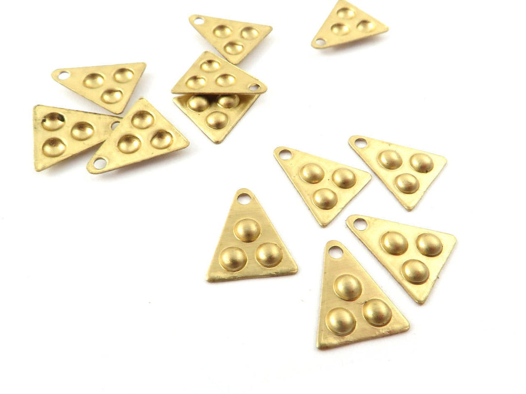 6x Breloque triangle boule (12mm x 10mm) PV-196