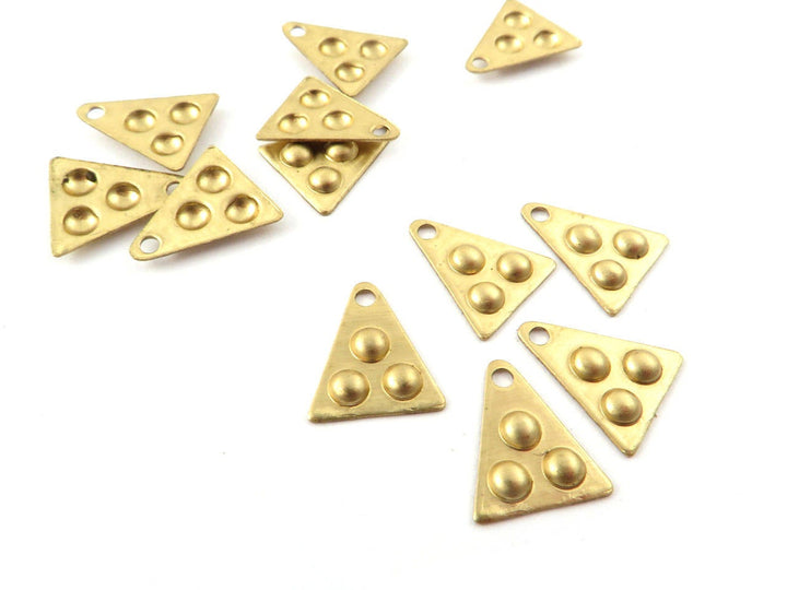 6x Breloque triangle boule (12mm x 10mm) PV-196