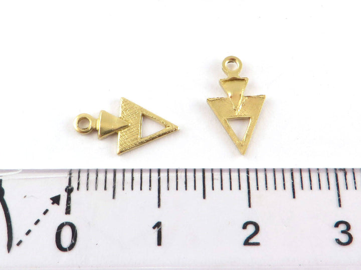 6x Breloque triangle (7mm x 12mm) PP-292
