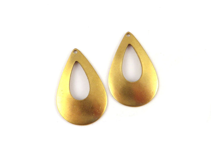 6x Breloque goutte ajourée bombée (19mm x 30mm) PV-234