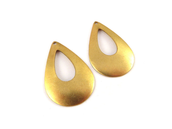 6x Breloque goutte ajourée bombée (19mm x 30mm) PV-234