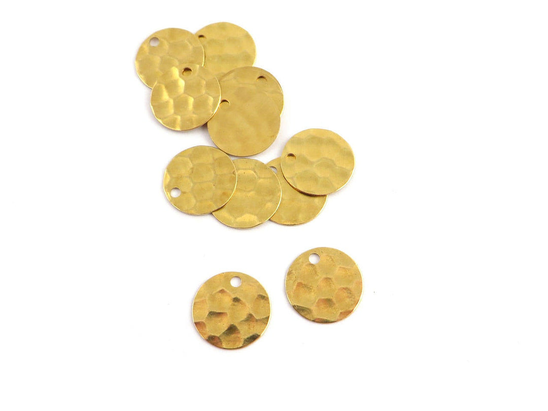 12x Breloque disque martelé (11mm) DM-11/1H