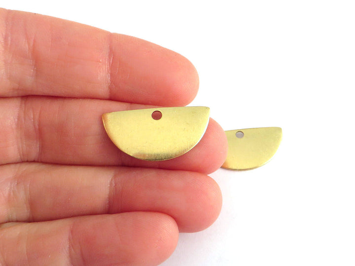 6x Breloque connecteur demi-lune bombé (13mm x 26mm) PV-225/PV-226