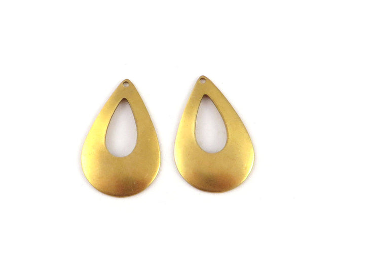 6x Breloque goutte ajourée bombée (19mm x 30mm) PV-234