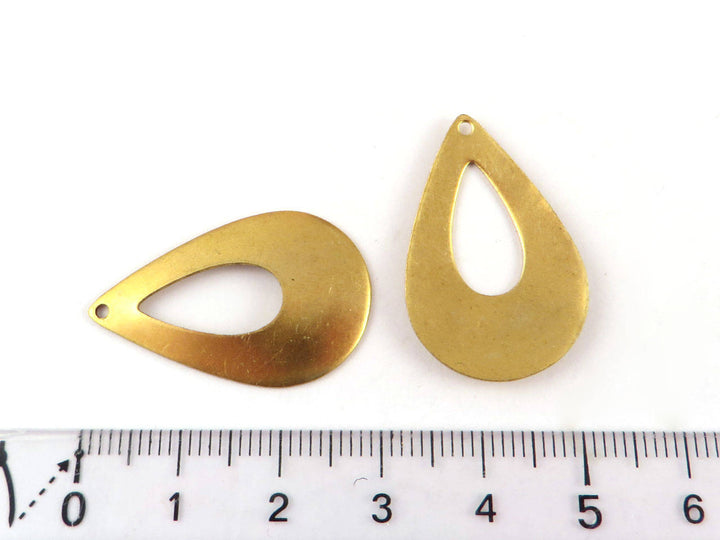 6x Breloque goutte ajourée bombée (19mm x 30mm) PV-234