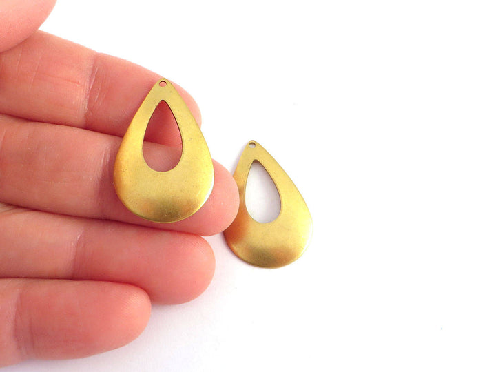 6x Breloque goutte ajourée bombée (19mm x 30mm) PV-234