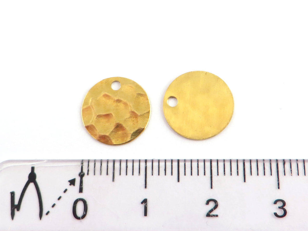 12x Breloque disque martelé (11mm) DM-11/1H