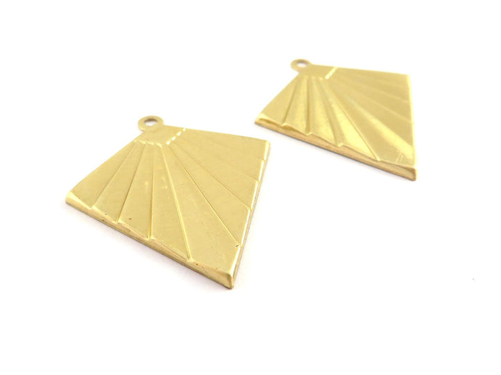 2x Breloque losange Art Déco (30mm x 33mm) PV-242