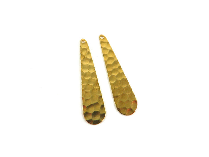 6x Breloque goutte martelée (2 tailles)