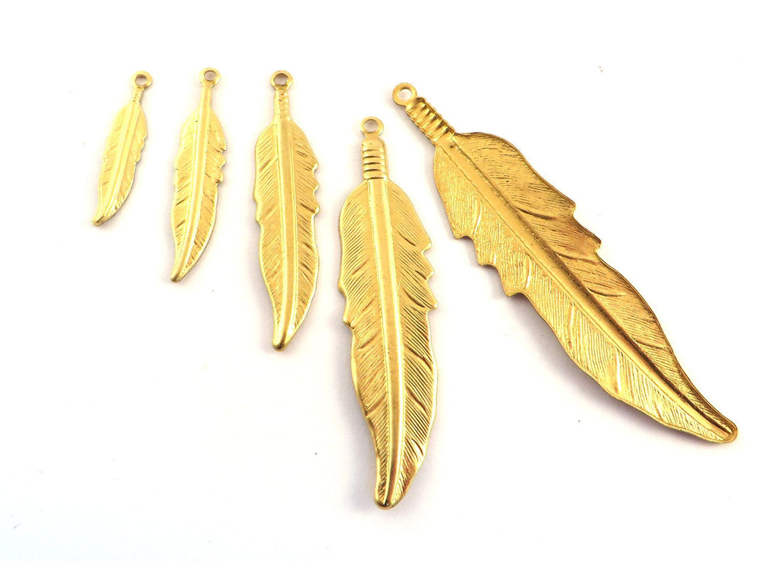 Breloque plume (5 tailles) CH-002/CH-006