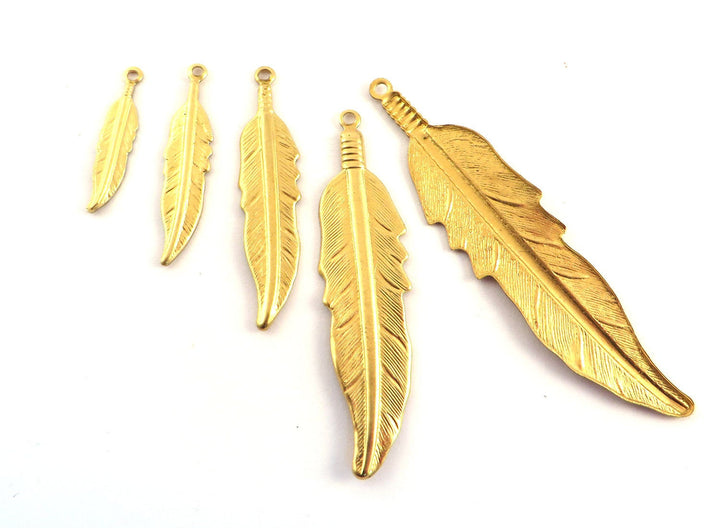 Breloque plume (5 tailles) CH-002/CH-006