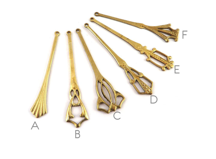 2x Pendentif goutte vintage (6 designs)