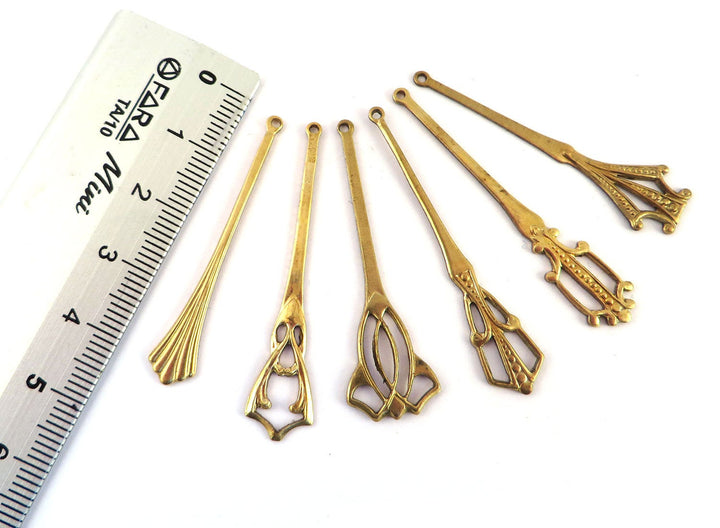 2x Pendentif goutte vintage (6 designs)